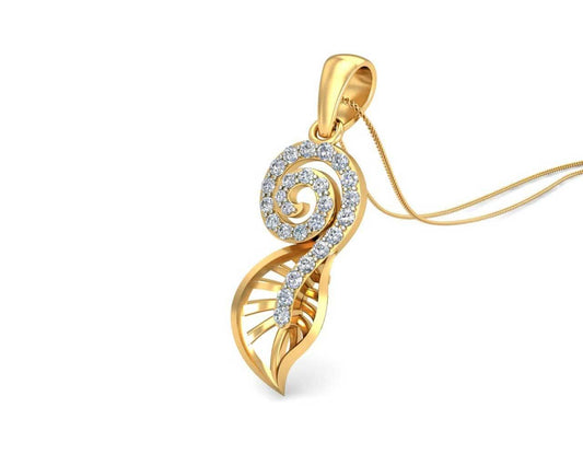 Sama Designer Diamond Pendant in gold - Jewelslane