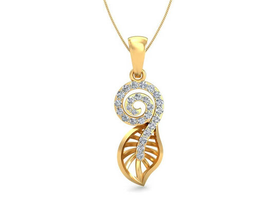 Sama Designer Diamond Pendant in gold - Jewelslane