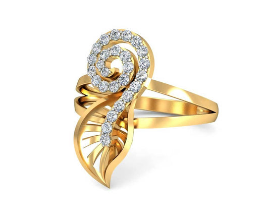 Sama Designer Diamond Ring in hallmarked gold - Jewelslane