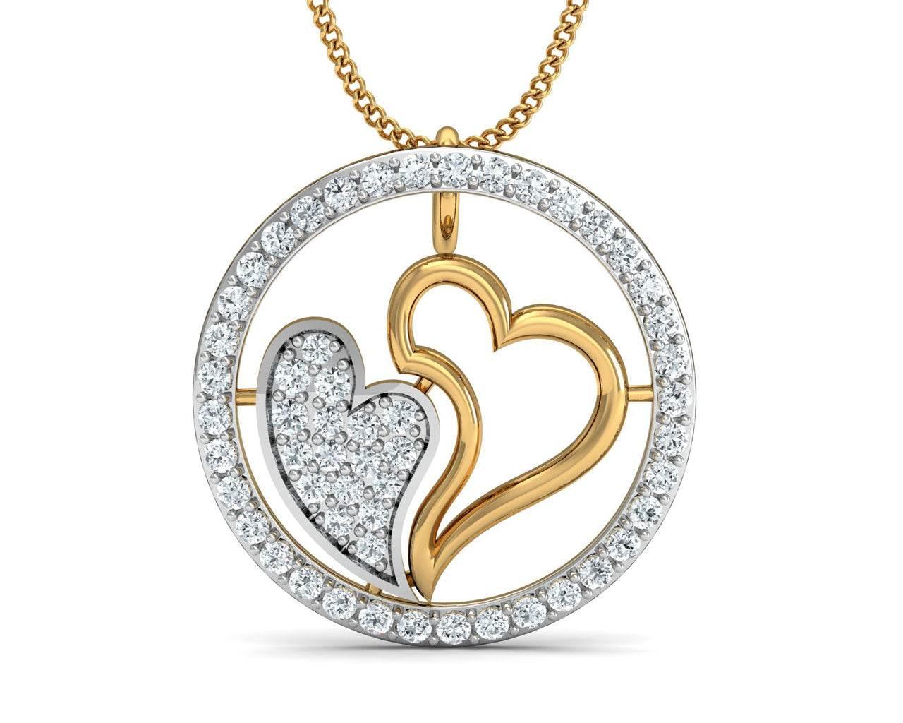 Samra Diamond Heart Pendant - Jewelslane