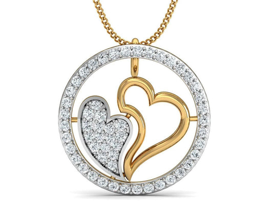 Samra Diamond Heart Pendant - Jewelslane