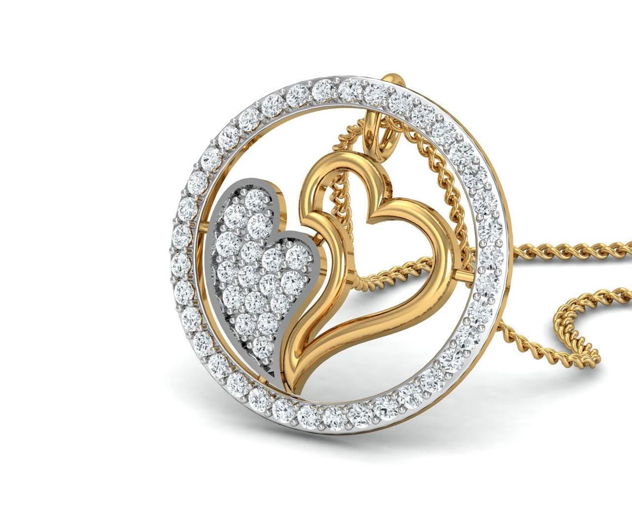 Samra Diamond Heart Pendant - Jewelslane