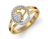 Samra Diamond Hearts Gold Ring - Jewelslane