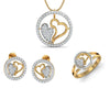 Samra Diamond Hearts Pendant Set - Jewelslane