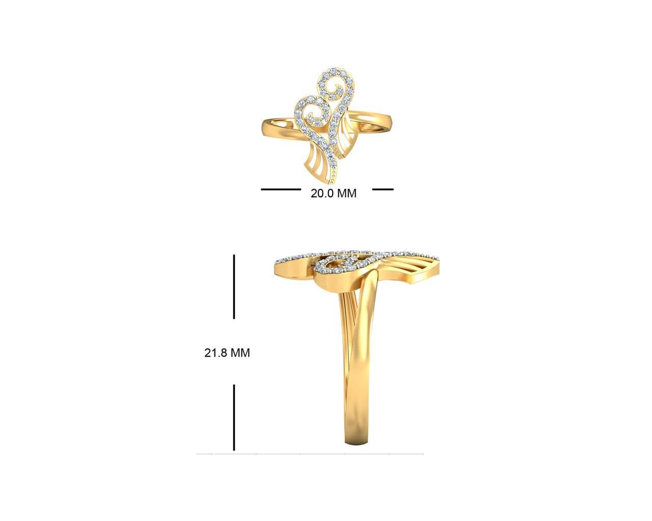 Sana Diamond Ring in 14k Gold - Jewelslane