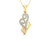 Sana Diamond Pendant in gold - Jewelslane