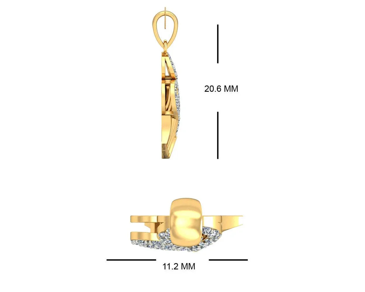 Sana Diamond Pendant set in 14k gold - Jewelslane