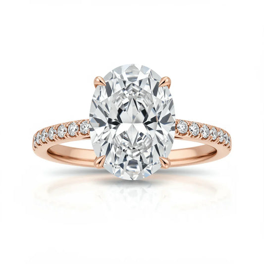 Sana Oval Shape Lab Diamond Engagement Ring - Jewelslane