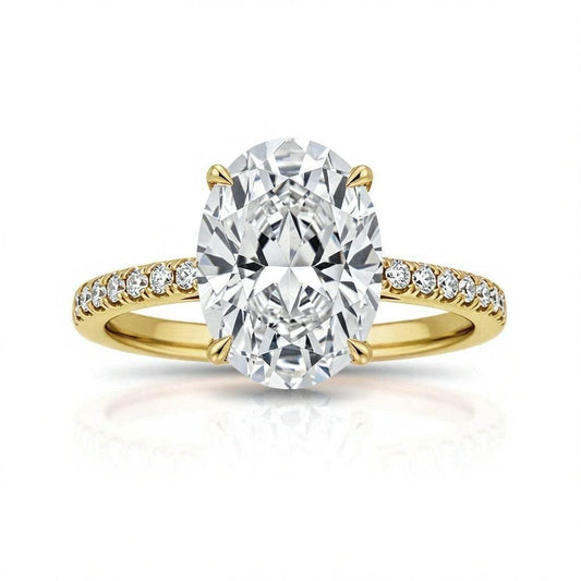 Sana Oval Shape Lab Diamond Engagement Ring - Jewelslane