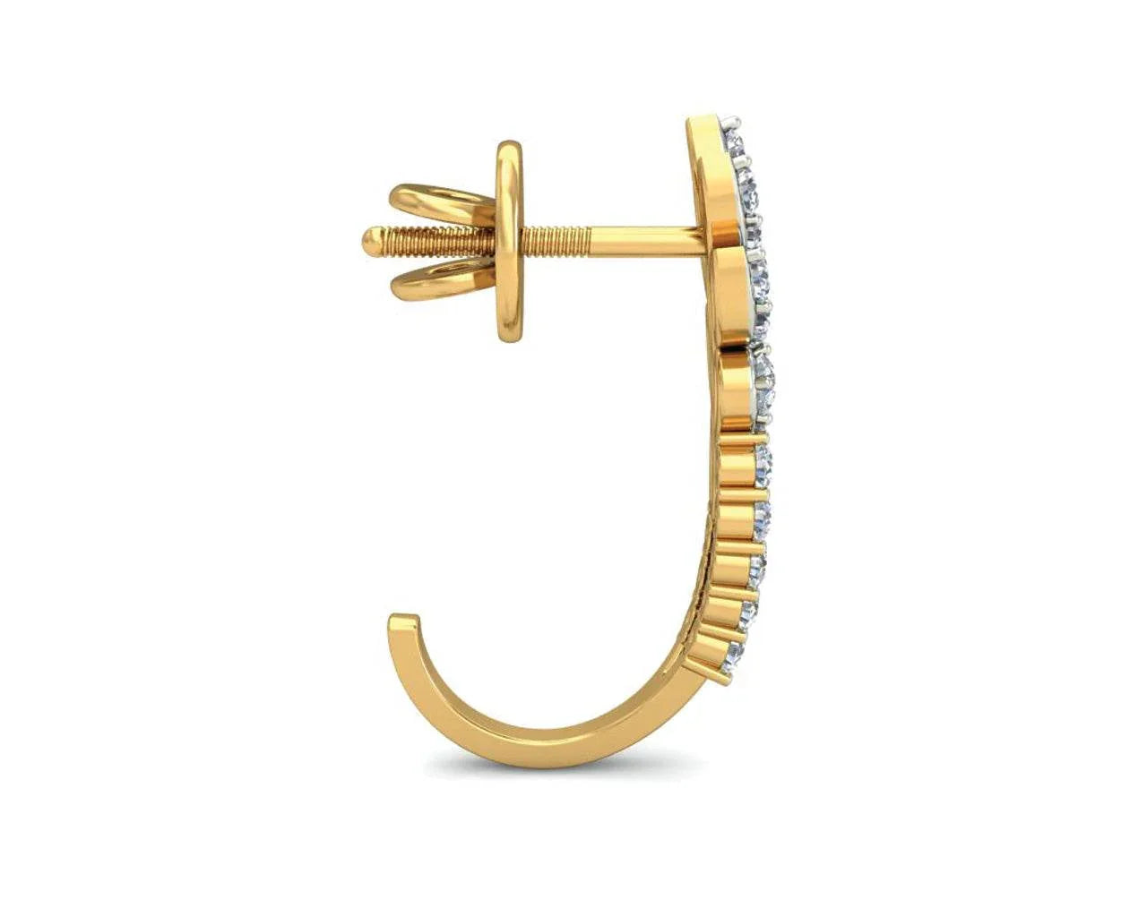 Sara Diamond Earrings in Gold - Jewelslane