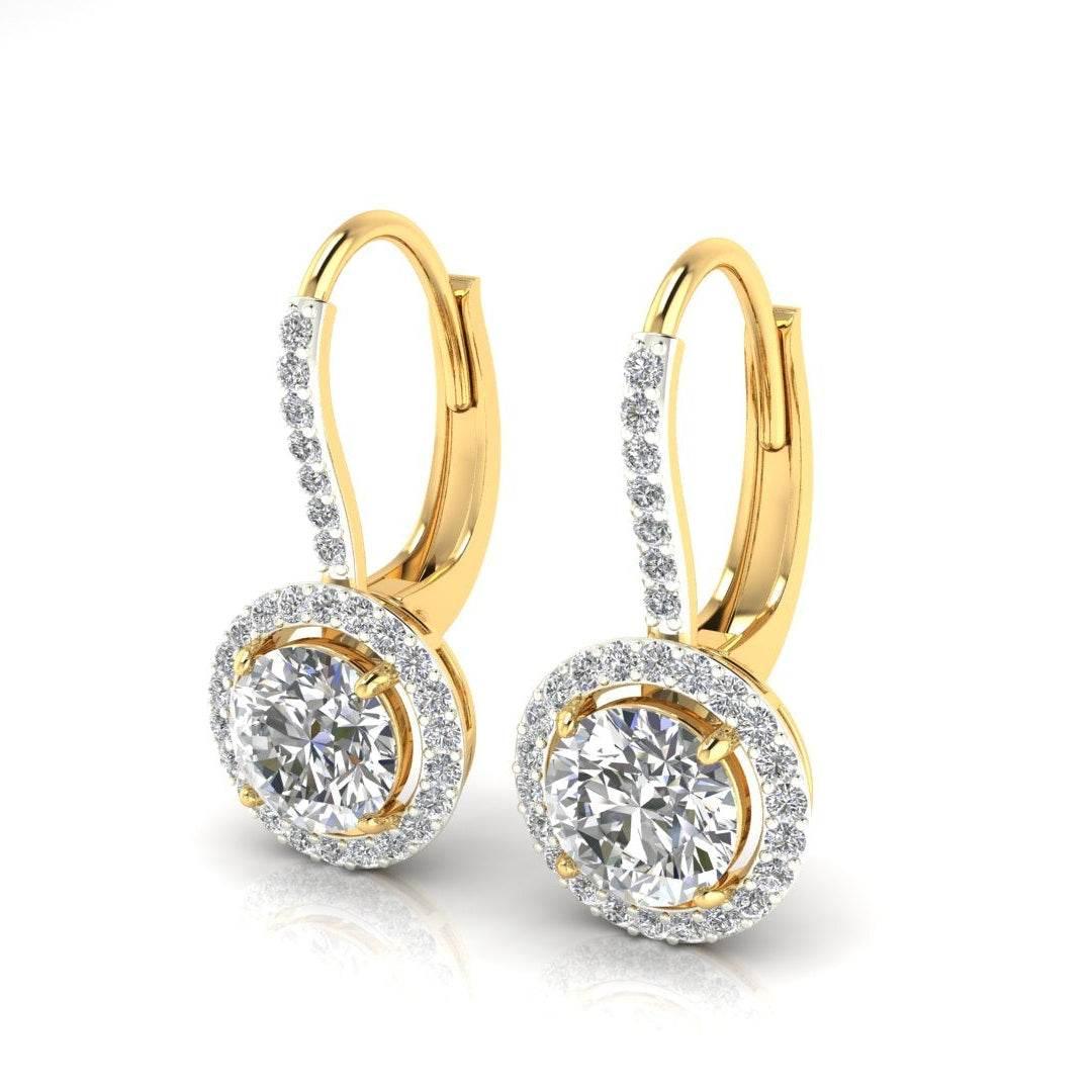 Sara Lab Grown Diamond Solitaire Earrings - Jewelslane