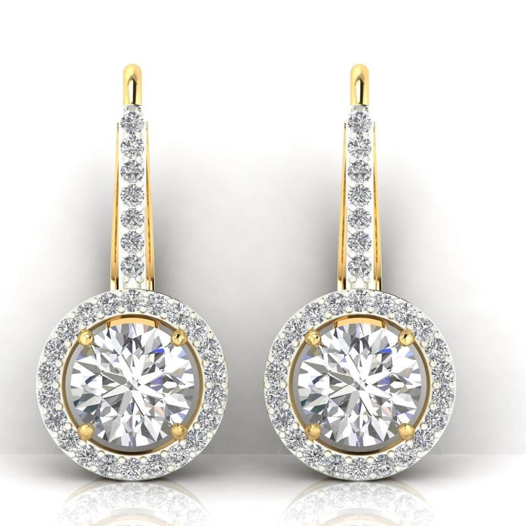 Sara Lab Grown Diamond Solitaire Earrings - Jewelslane