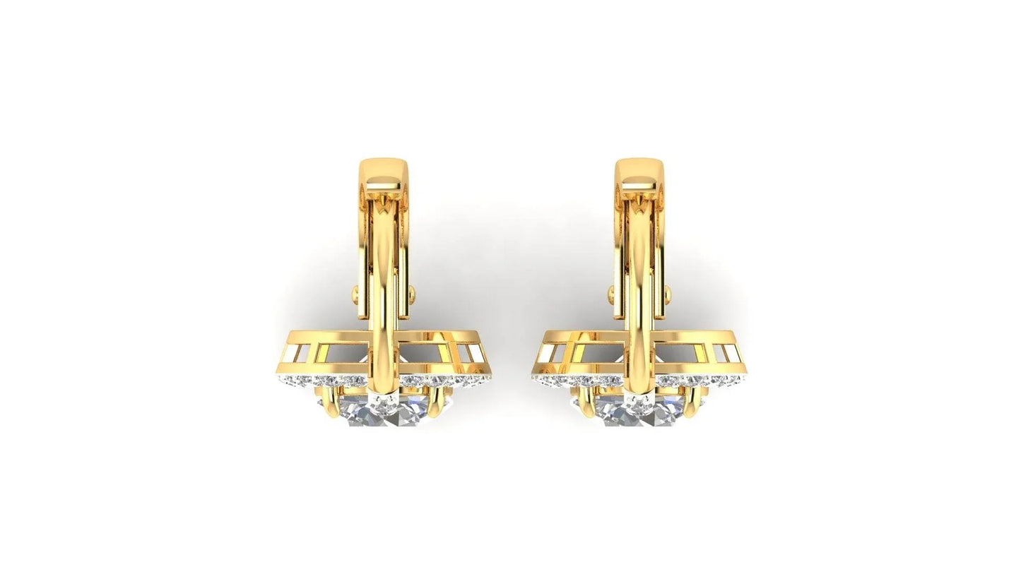 Sara Lab Grown Diamond Solitaire Earrings - Jewelslane