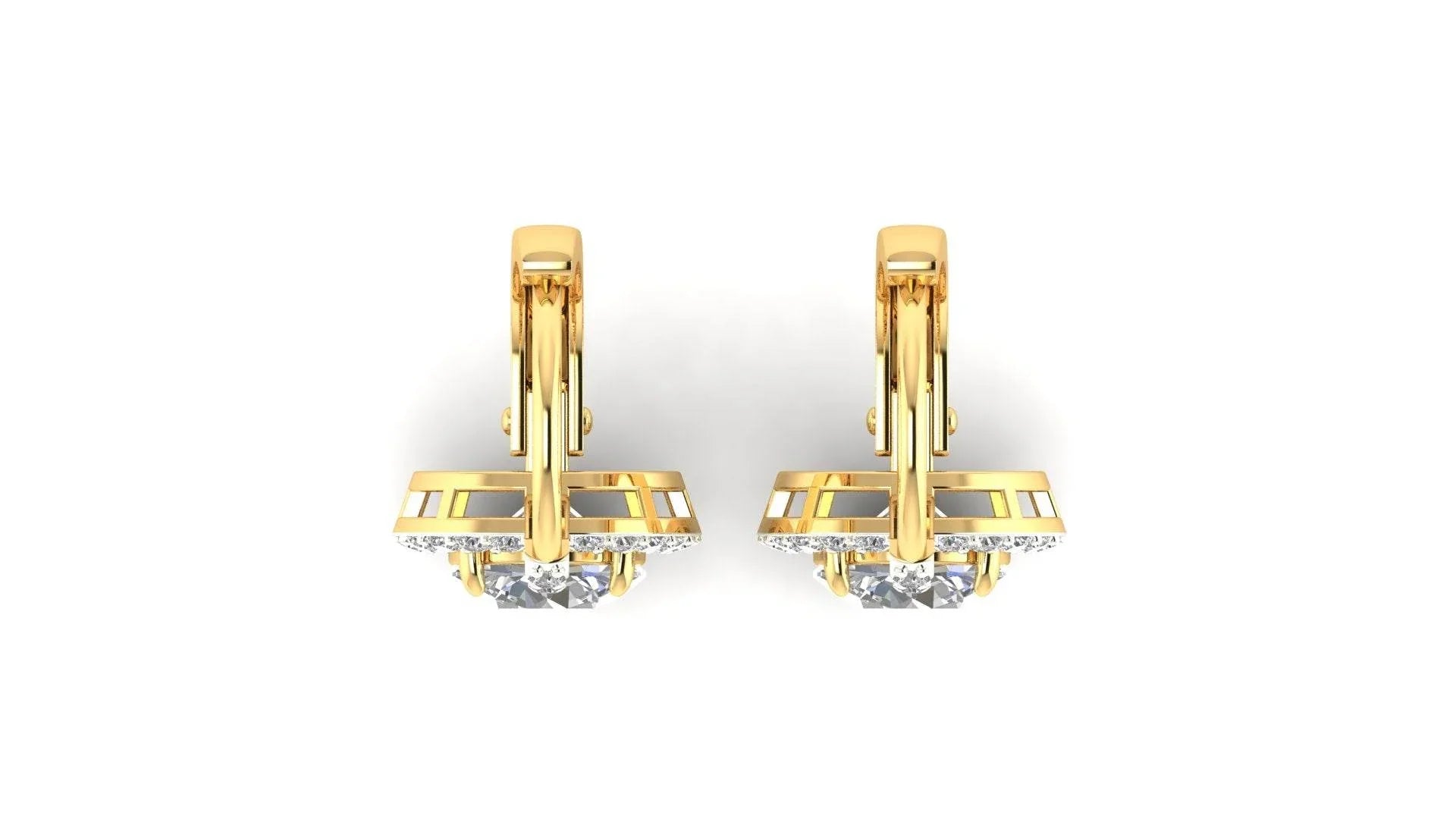 Sara Lab Grown Diamond Solitaire Earrings - Jewelslane