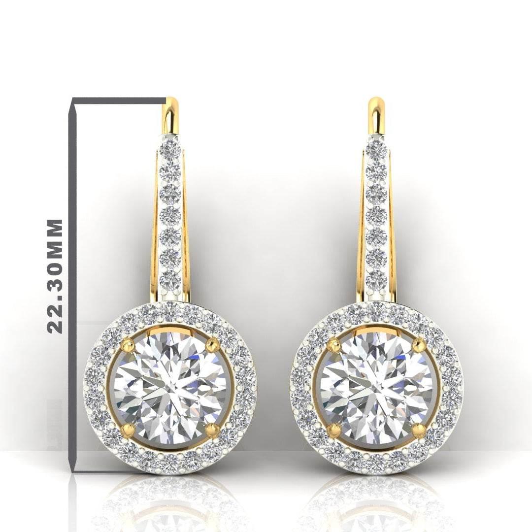 Sara Lab Grown Diamond Solitaire Earrings - Jewelslane