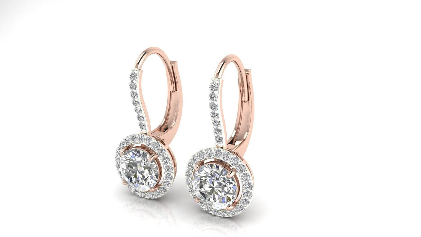 Sara Lab Grown Diamond Solitaire Earrings - Jewelslane