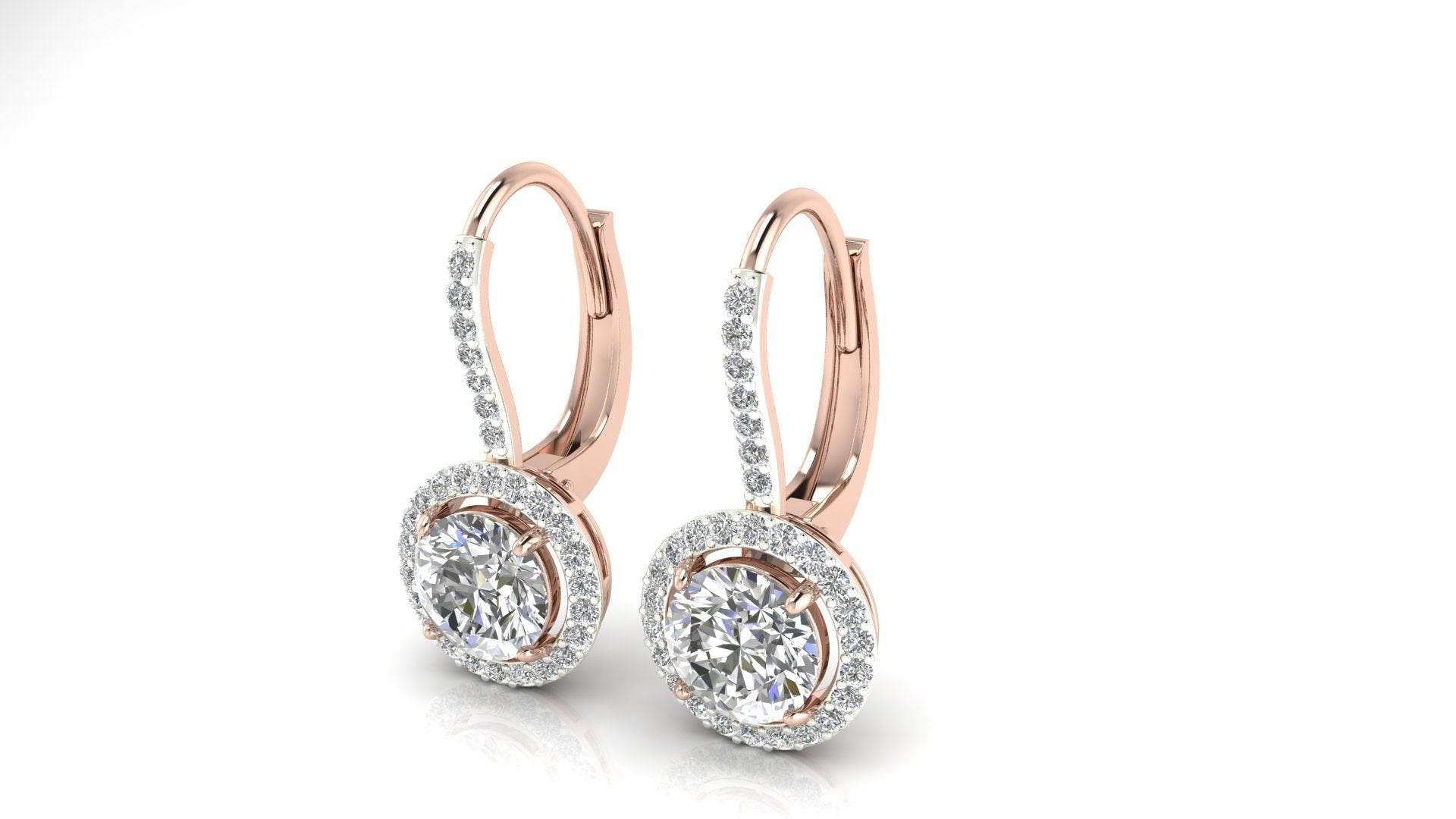 Sara Lab Grown Diamond Solitaire Earrings - Jewelslane