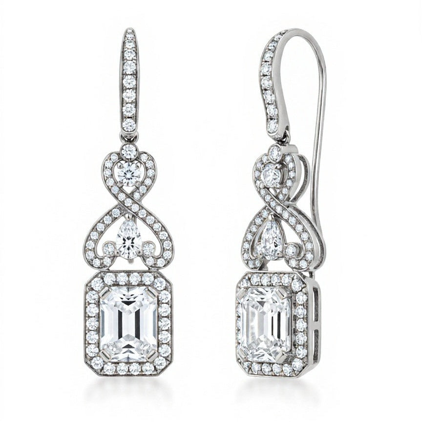 Sashi Emerald Cut Lab Diamond Earrings - Jewelslane
