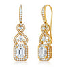 Sashi Emerald Cut Lab Diamond Earrings - Jewelslane
