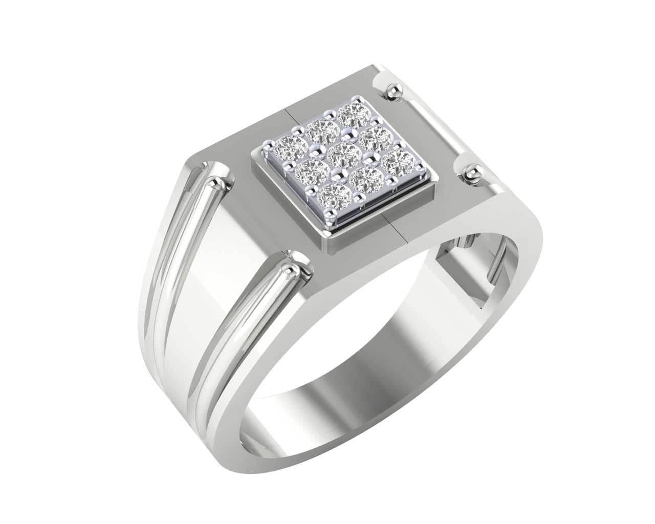 Saul 18k hallmarked diamond ring - Jewelslane