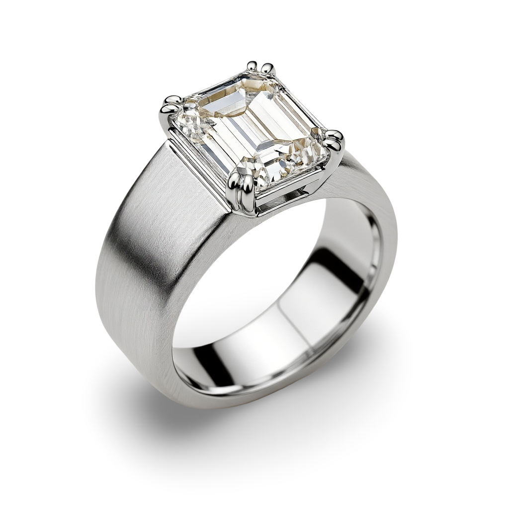Sean Emerald Cut Men’s Diamond ring - Jewelslane