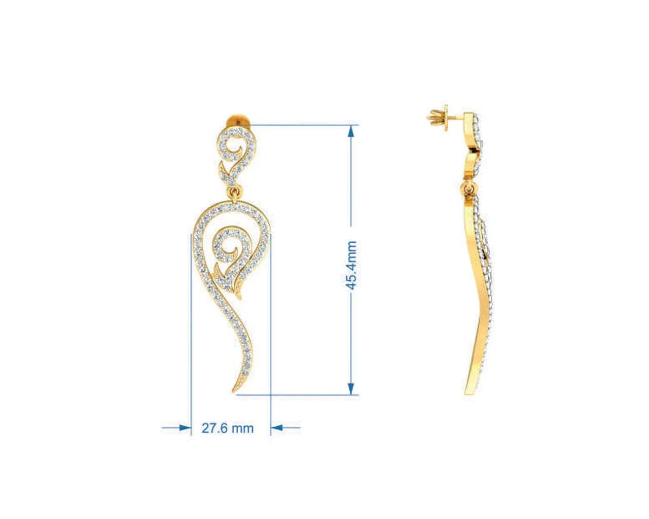 Sera Diamond Danglers - Jewelslane