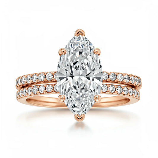 Shaira Marquee shape Lab Solitaire Diamond Ring - Jewelslane