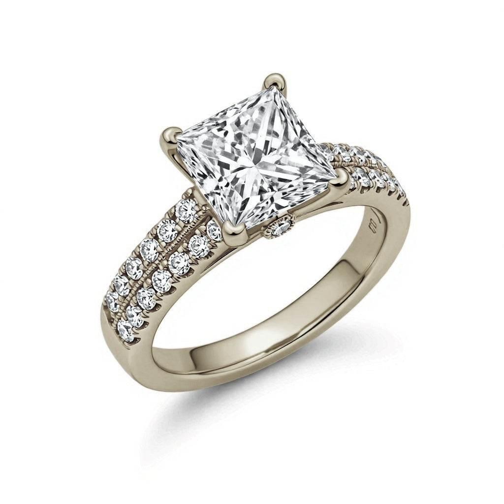 Sherry Princess Cut Lab Grown Diamond Engagement ring - Jewelslane