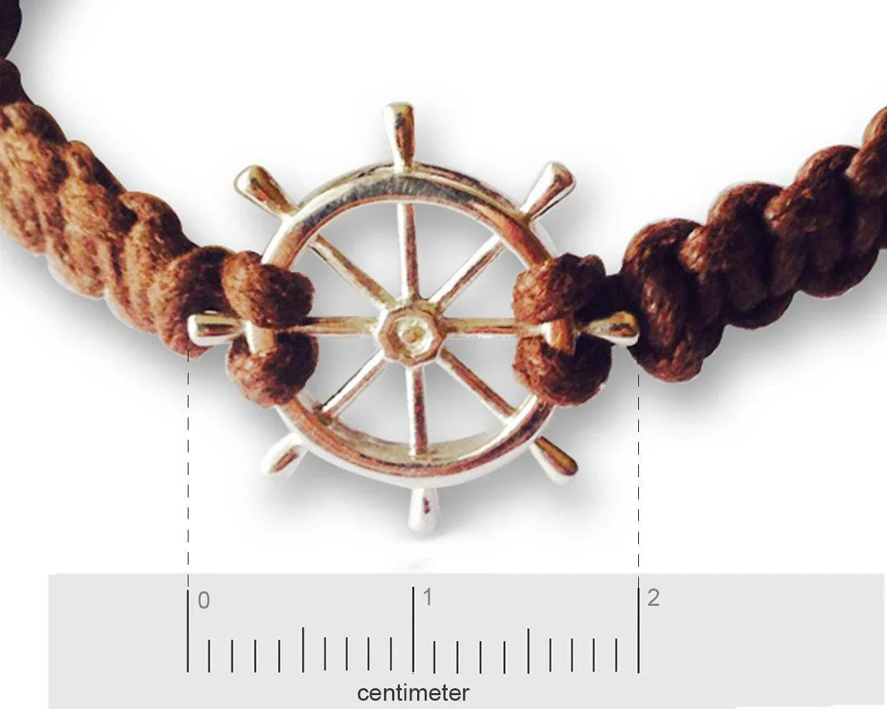 Ship Wheel Charm in Silver - Jewelslane