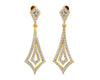 Sia Diamond Danglers In Gold - Jewelslane