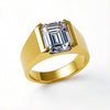 Silas Emerald Cut Lab Diamond Ring for Men - Jewelslane