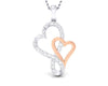 Sofy Mingling Hearts diamond pendant in 18k gold - Jewelslane