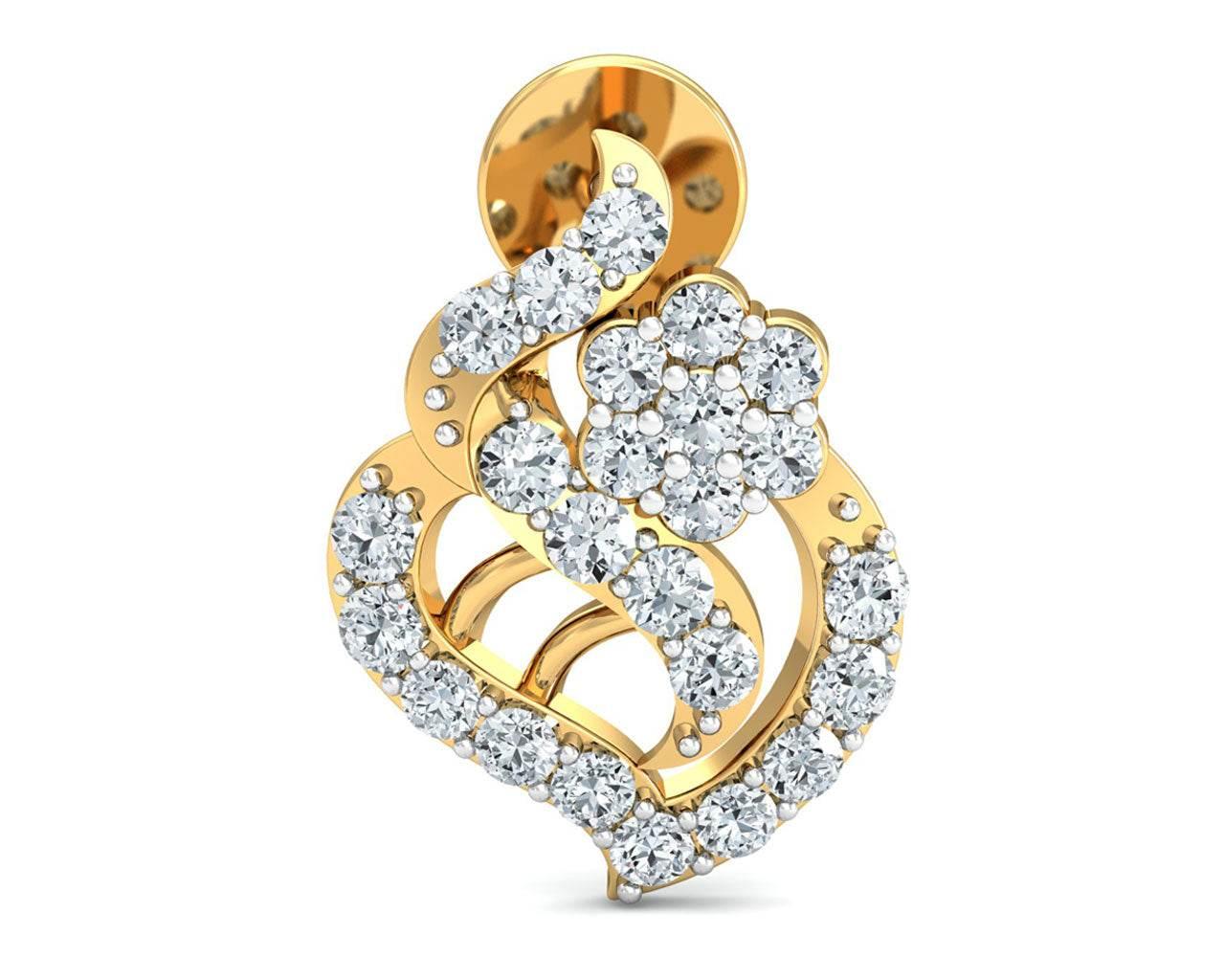 Sophia Diamond Gold Earrings - Jewelslane