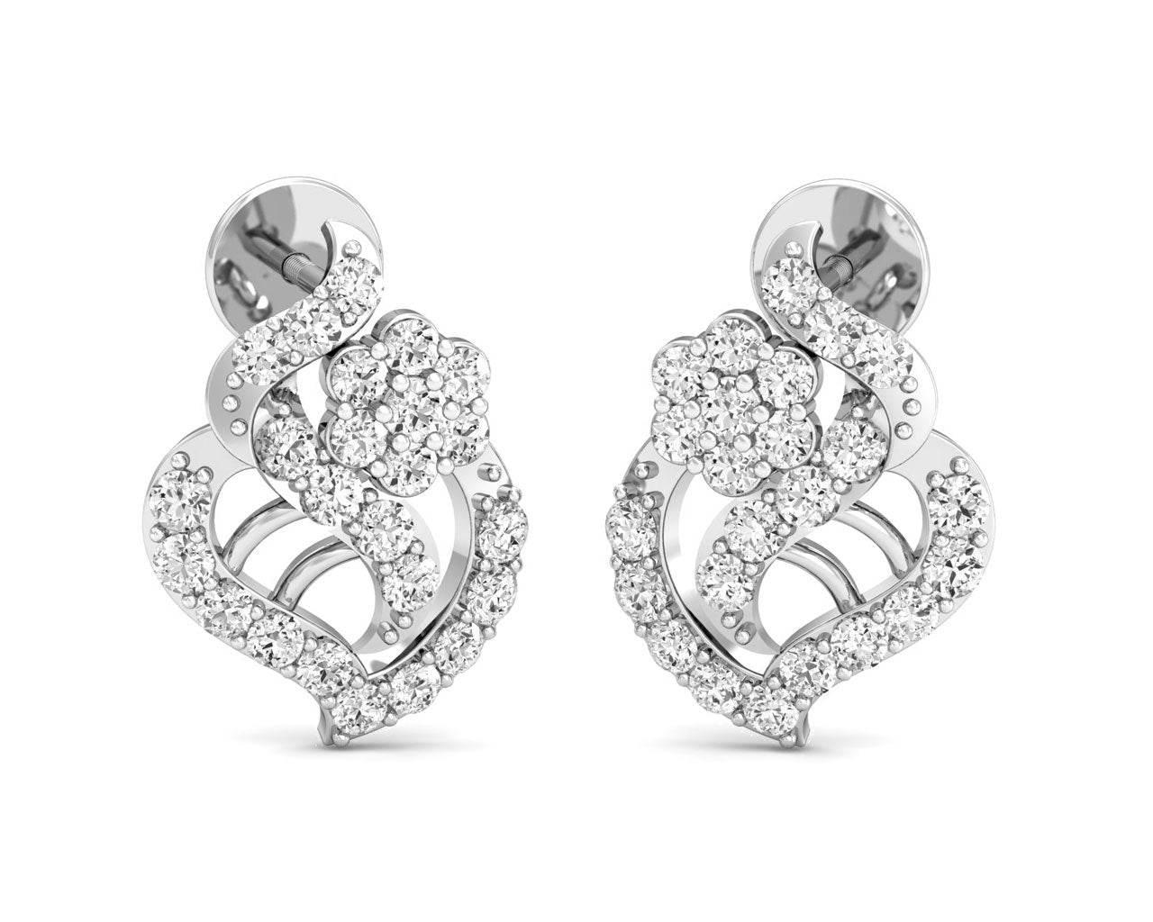 Sophia Diamond Gold Earrings - Jewelslane