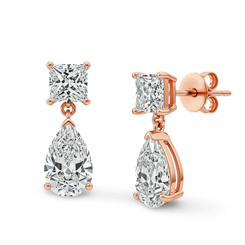 Stacy Lab Grown Solitaire Diamond Earrings - Jewelslane