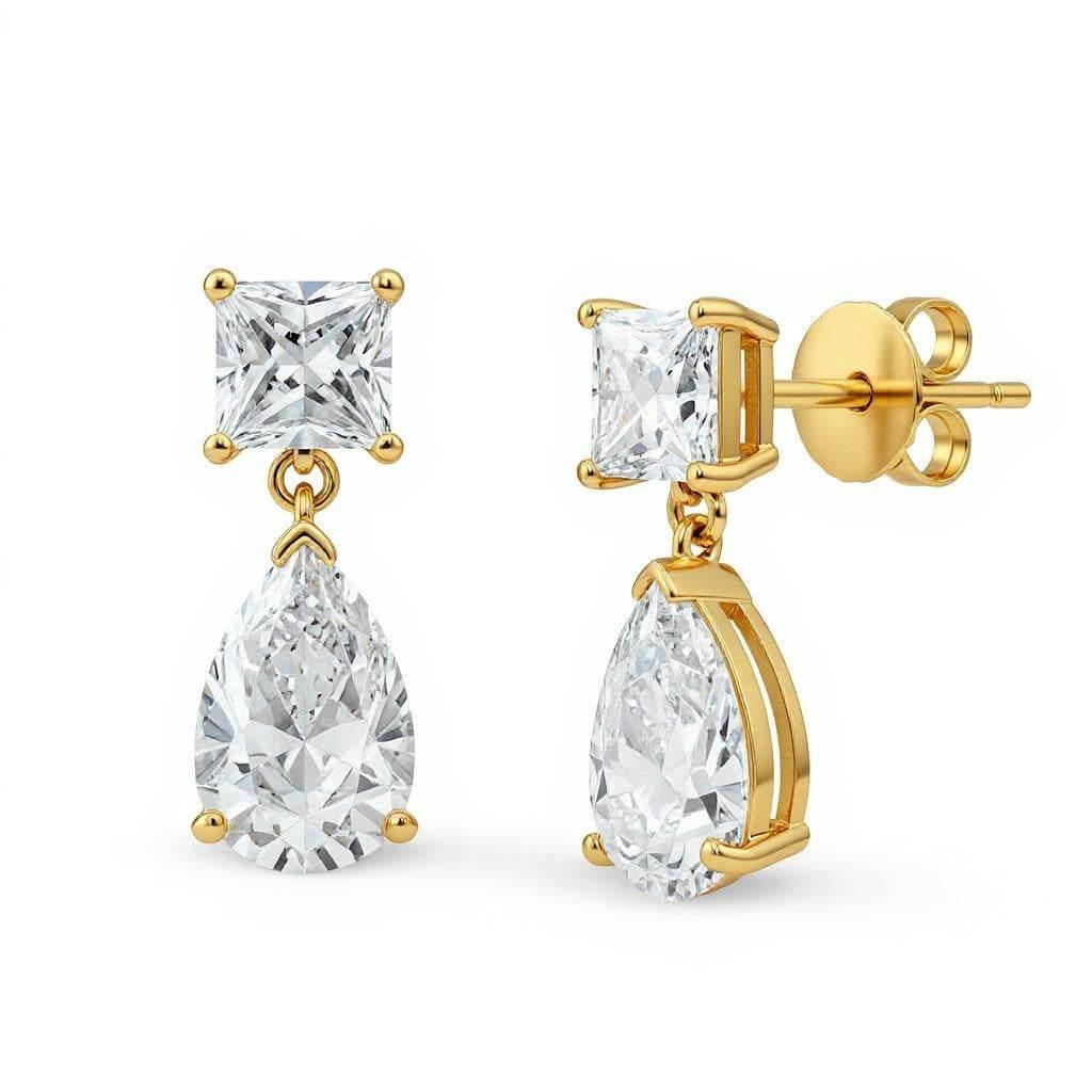Stacy Lab Grown Solitaire Diamond Earrings - Jewelslane