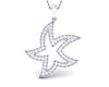 Stella Marina Diamond Pendant in 18k white gold - Jewelslane