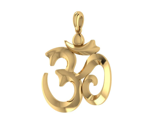 Stylish Om Gold Pendant - Jewelslane
