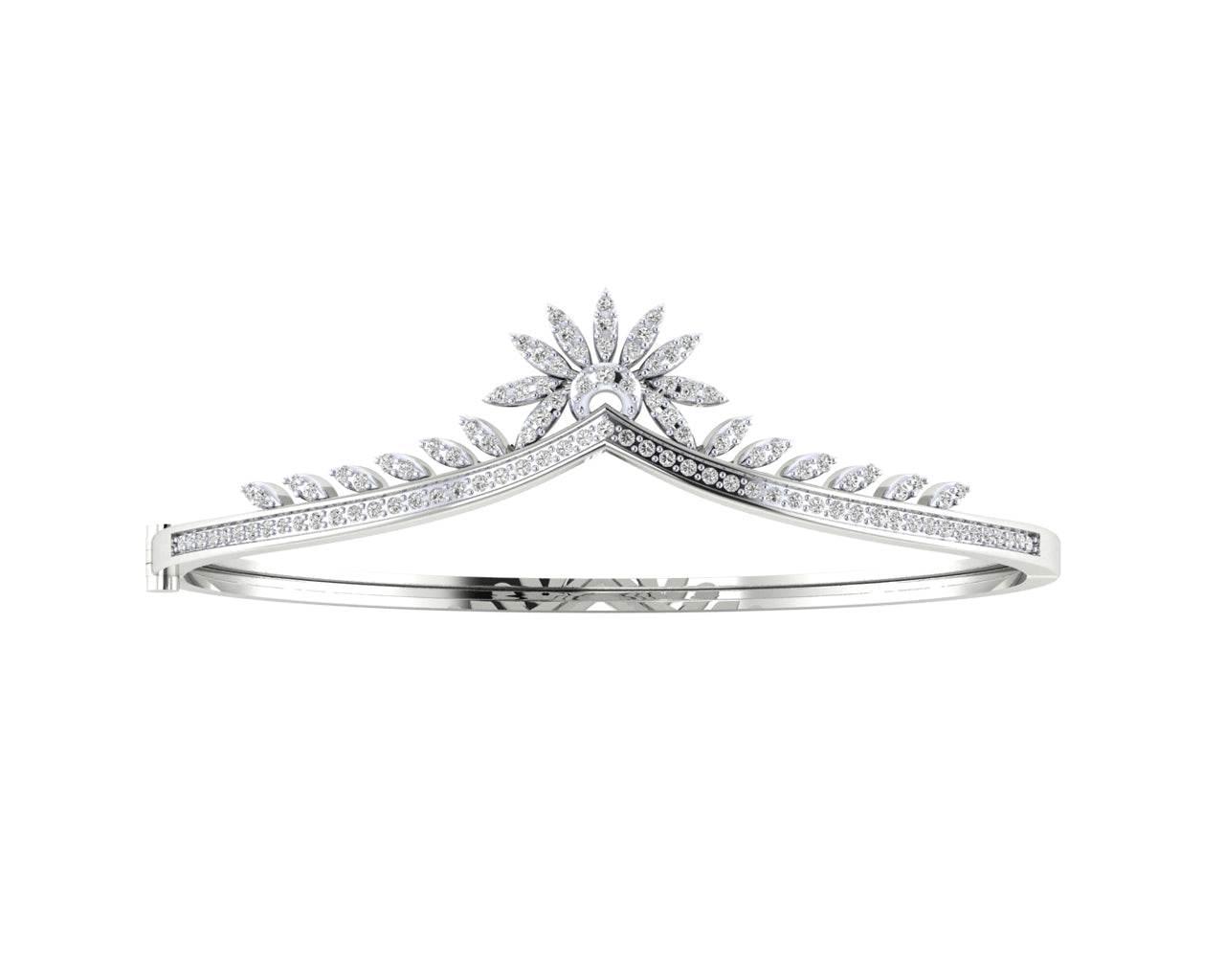 Suma Diamond Bangle in Gold - Jewelslane