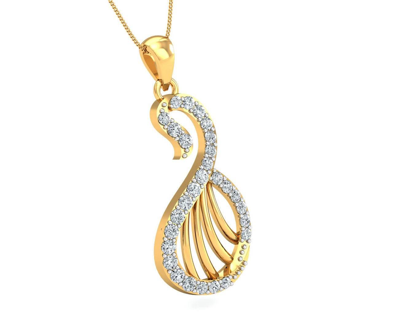 Swan Diamond Pendant - Jewelslane
