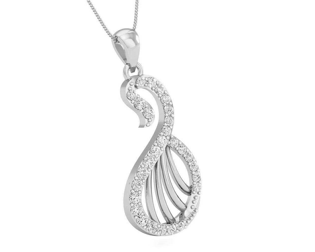 Swan Diamond Pendant - Jewelslane