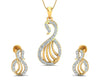Swan Diamond Pendant Set - Jewelslane