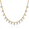 Taira Oval Shape Lab Grown Floating Diamond Necklace - Jewelslane