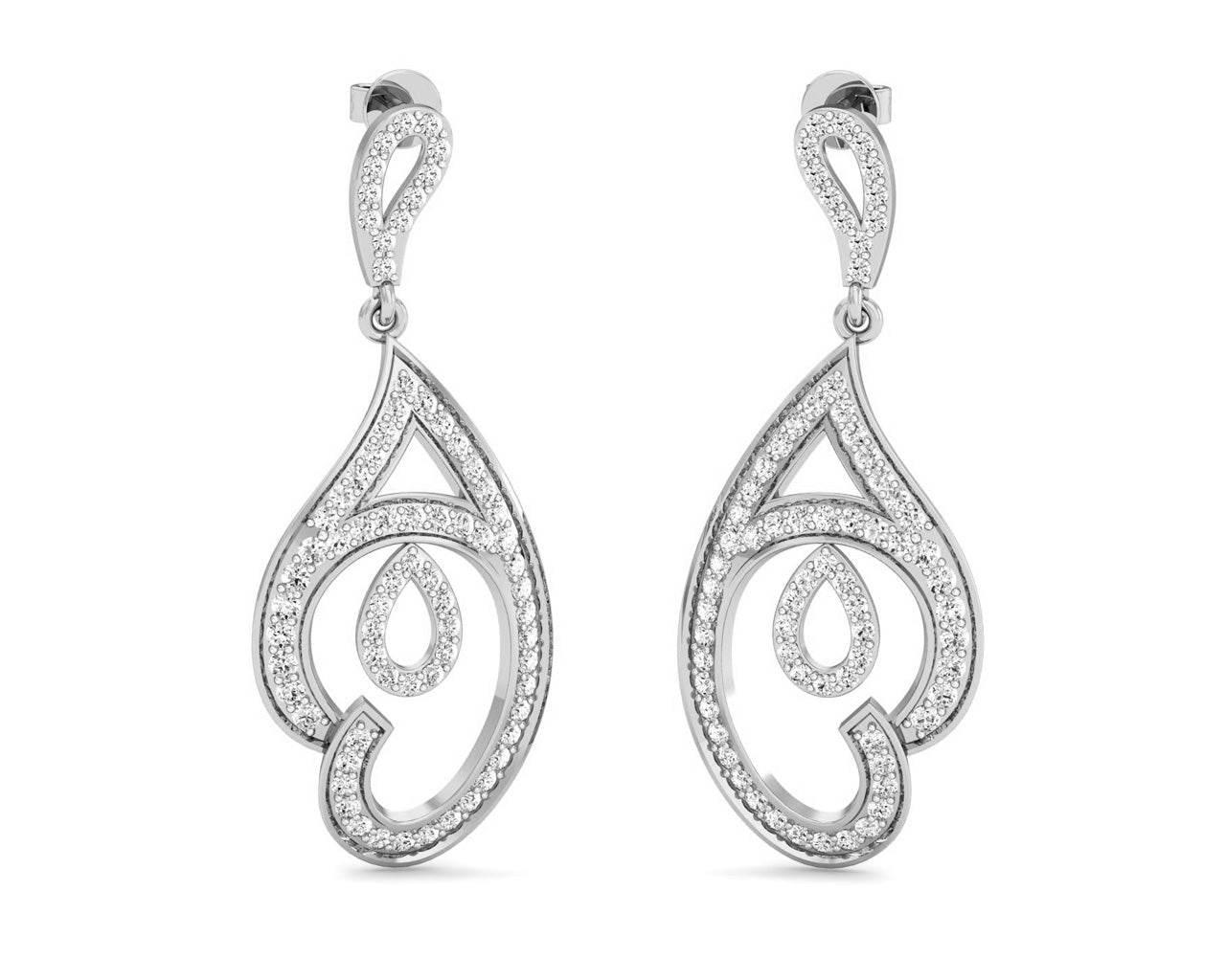 Tamira Long Diamond Earrings - Jewelslane