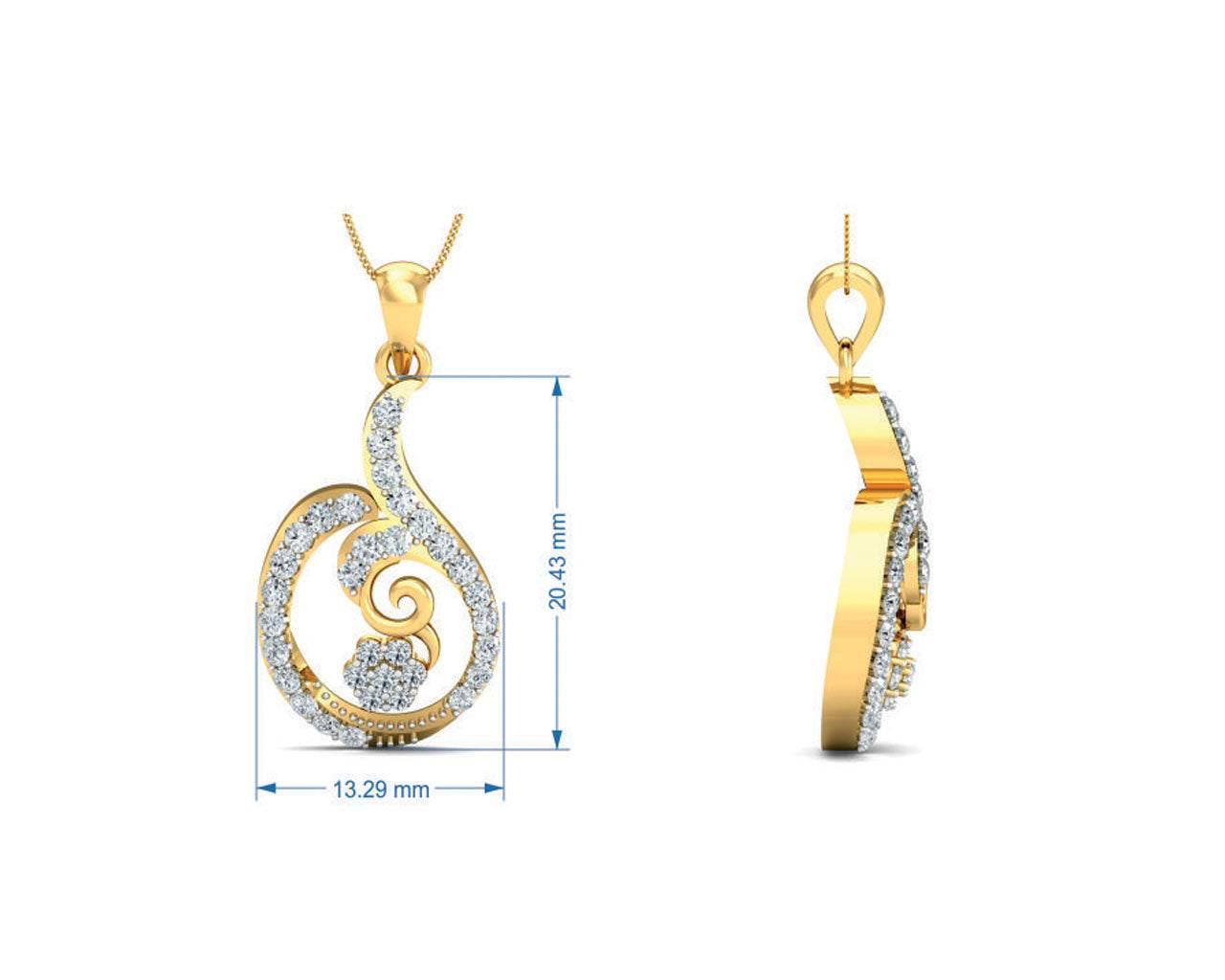 Tania Diamond Pendant - Jewelslane