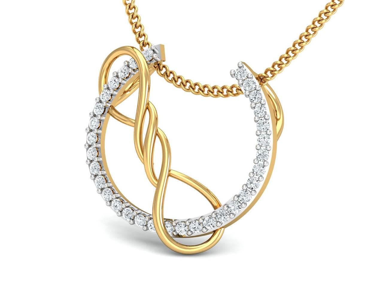 Tanya Diamond Pendant in Gold - Jewelslane
