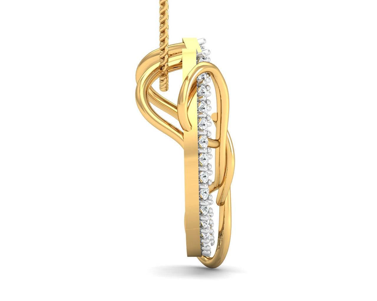 Tanya Diamond Pendant in Gold - Jewelslane