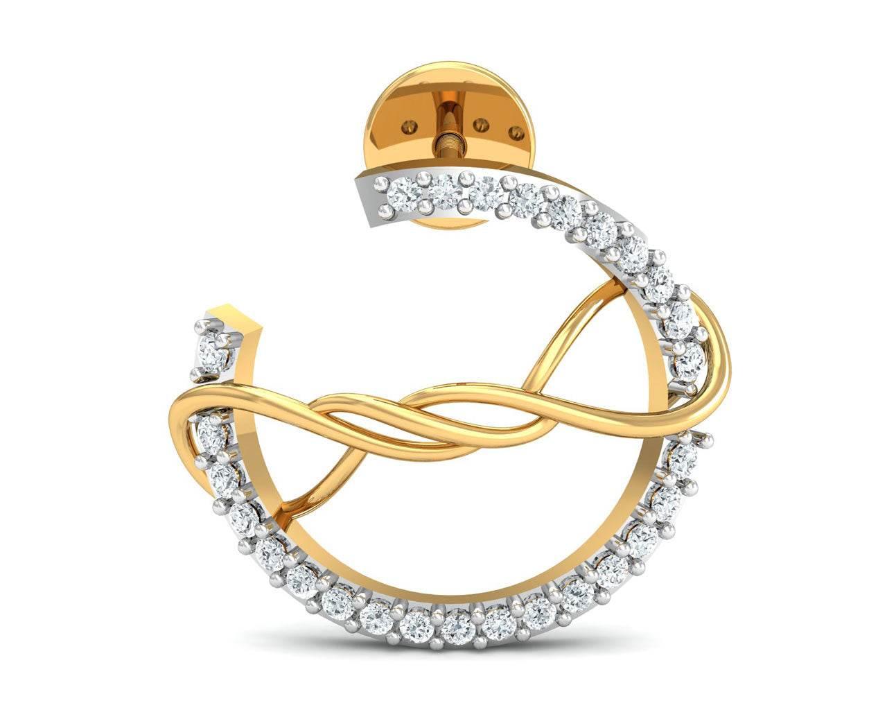 Tanya Gold Diamond Earrings - Jewelslane