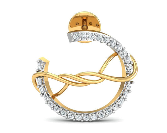 Tanya Gold Diamond Earrings - Jewelslane