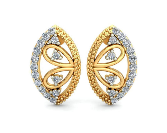 Tara Diamond Earrings In Gold - Jewelslane